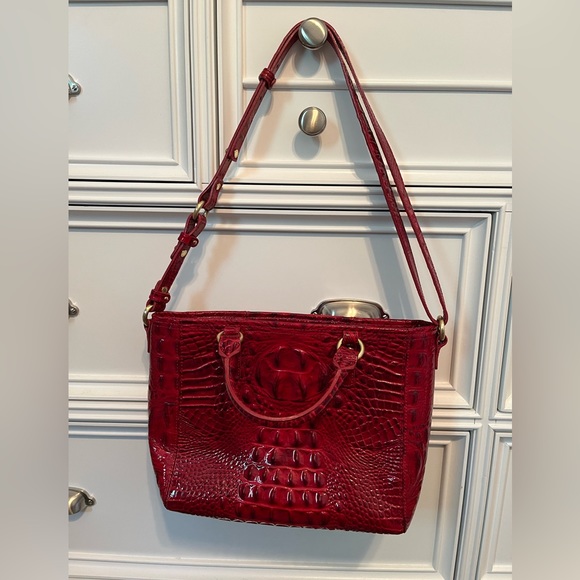 Brahmin Arno Red Glossy Croc Bag - Picture 5 of 15